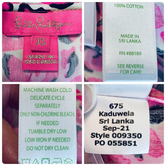 Lilly Pulitzer Sherida Pink Topaz Animal Print My Favorite Spot LS Top XS NWT - Picture 12 of 14